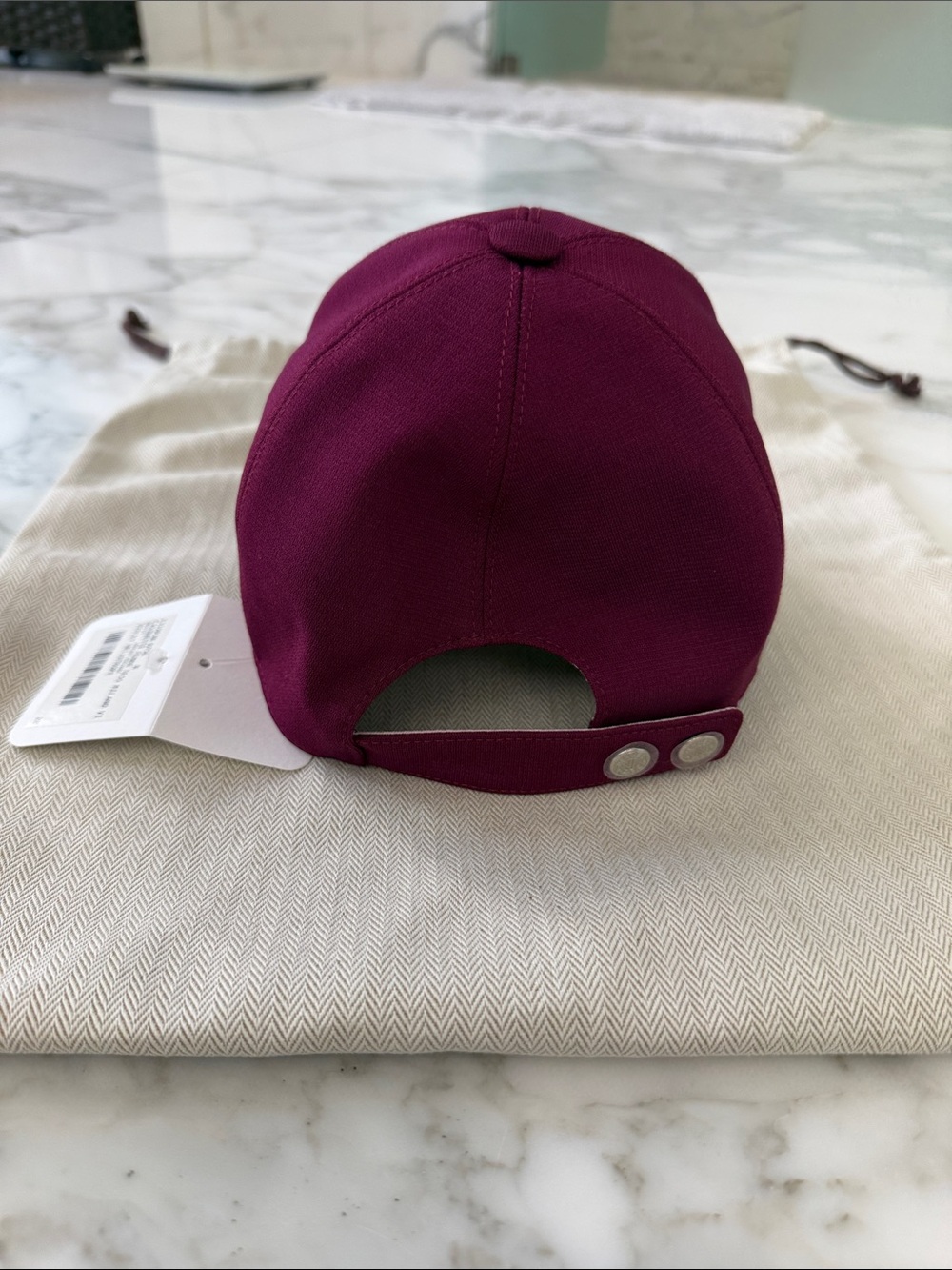 Hermes Aubergine Structured Baseball Cap - Picture 2 of 4